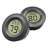 IGEAIIE Reptile Thermometer and Hygrometer, 2-Pack Digital Thermometer Gauge for Reptile Tanks, Vivarium, Bearded Dragon, Leopard Gecko, Tortoise, Accurate Temperature & Humidity Control for Terrarium