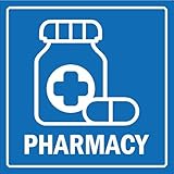 Pharmacy, informational sign - Self adhesive sticker (100mm x 100mm)