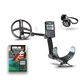 XP Metal Detectors Deus II - Waterproof and multifrequency, Ideal for Treasure and relic Hunting - with 9" FMF Coil, Remote Control, WS6 Wireless Headphones & S-Telescopic stem (DEUS2-22FMFRCWS6EA)