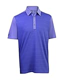 Ashworth Golf Mens Front Panel Print Polo Shirt (Small, Purple)