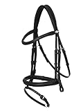 LeMieux Arika Flash Bridle - Lightly Padded Anatomical Noseband - Soft Supple Oiled Leather - Black/Silver - Cob