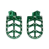 Motorcycle Footrest Motorcycle Accessories Foot Rests Pegs Pedal For Kawasaki KX 125 250 500 KDX 200 220 R 200R 220R 250 KDX200 R KX500(Green)