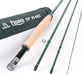 MAXIMUMCATCH Maxcatch 3-12wt Medium-fast Action 4-Piece Premier Fly Rod-IM8 Carbon Blank for High Performance,with AA Cork Grip Hard Chromed Guides and Cordura Tube (Premier Series, 9' 8wt 4sec)