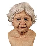 ZARQ Mask for Older Adults, Realistic Latex Costume Mask, Ideal for Masquerade Parties, Halloween, Stage Performances, Craft Decorations