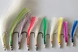 BestCity Fly Fishing Saltwater Sandeels Mixed Colour Selection Pack Of 10 Sizes 2/0,2 & 4