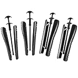 HILLHOME 4 Pack Boot Tree Shaft Boots Shapers for Knee High Tall Boots Spring Loaded Adjustable Great Support Form Shaping Inserts for Womens and Mens Shoes (Black)