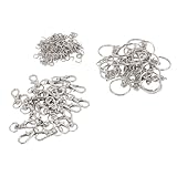 Mrisata 200-part Key Trailer Set Made of Shiny Silver, Portable Key Trailer Set Made of Zinclegation for Hanging Photos, for The Production Necklaces and