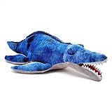 Zappi Co Children's 100% Recycled Realistic Lifelike Large Plush Toy - Soft & Cuddly Stuffed Animal for Boys and Kids (60cm Length) (Mosasaurus)