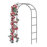 Forever Speed Metal Rose Arch Trellis Steel Frame Garden Arch, Flower Arch,Garden Decoration and Embellishment Climber Weatherproof 240 x 140 x 38 cm