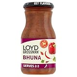 Loyd Grossman Indian Sweet Bhuna Curry Sauce – Mild/Medium Spice, Tomato, Onion & Red Pepper, 350 g Jar (Pack of 1)