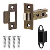 Decoranddecor 3 Inch Tubular Mortice Latch for Internal Doors, Fire Rated - 1 Pack - 57 mm Back Set - 76 mm Overall Length- Antique Brass