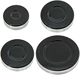 SPARES2GO (Non Universal) Oven Cooker Hob Gas Burner Crown & Flame Cap Kit for Electrolux Oven/Cooker/Hob (Small, 2 Medium & Large, 55mm - 100mm)