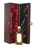 Knockando 14 year old Malt Whisky 1976 (Decanted Selection) 20cls in a silk lined wooden box with four wine accessories, 1 x 200ml