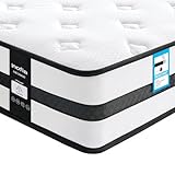 Inofia Double Mattresses Memory Foam Sprung 4FT6, 10.3 Inch Hybrid Mattress with Zone Support Memory Foam & Cooler Knitted Fabric, Medium Firm Original Collection, 100 Night Home Trial