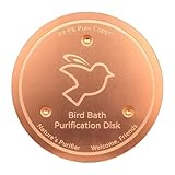 Bird Bath Copper Disk, 0.6mm 99.99% Pure Copper Cleaning Disk for Physical Safe Clean Water All-Season, Copper Disc for Bird Bath, Universal Fit for Outdoor Birdbaths, Bowl
