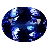 GIA Certified 14.76 ct AAAA Grade Oval Cut (18 x 14 mm) Genuine D'Block Tanzanite Loose Gemstone