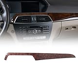 XQSMWF Agate Wood Grain Center Console Dash Stirp Trim Compatible with Mercedes-Benz C-Class 2012 2013 2014