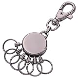 Troika Basic – the ingenious key organisation. Makes even the biggest keyring easy to handle. Change in seconds. Quality and safety. Gift packaging, Gun Metal, 6 Ringe