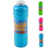 RAM ONLINE Giant 1 Litre of Bubble Mixture with Wand for Bubble Machines - Giant Garden Games Essential for Kids - Outdoor Games Bubbles for Kids (1), Multicolor, 1 bottle