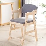 MEYEBP Adjustable Desk Chair With Arm Rest For Students Aged 3-18, Student chair Solid Wood Kids Study Chair Dining Chair 6 Height Adjustable Chair Kids Desk Chair