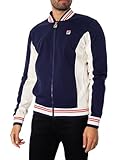 FILA Men's Settanta Track Jacket, Peacoat/Gardenia/Chinese Red, XL