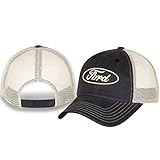 Checkered Flag Ford Mesh Trucker Unstructured Adjustable Gray Hat/Cap