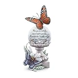 The Bradford Exchange Always Near And Very Dear' Remembrance Butterfly Figurine featuring garden imagery from acclaimed artist Lena Liu