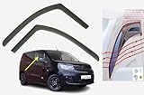Set Of 2 Wind Deflectors IN-CHANNEL Type Compatible with PEUGEOT PARTNER/RIFTER, VAUXHALL COMBO, COMBO LIFE, Toyota Proace City, CITROEN BERLINGO 2018 to 2024 Models Side Visors Window Deflectors