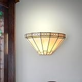 BELOFAY Stained Glass Handmade Uplighter Shade Wall Lights for Living Room (Mission Style)