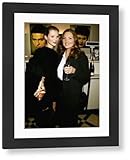 Media Storehouse Kate Moss and Mother at Philip Treacy Show Framed Print 1996 - Modern Frame 22"x18" (58x48cm) (21671918)