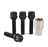 Extended 45mm Black Chrome Locking Bolts for Citroen DS3 with Aftermarket Alloys PN.SFP-B2245B220