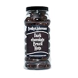 Dark Chocolate Brazil Nuts - (600g) Original Dark Chocolate Covered Brazil Nuts in a Gift Jar