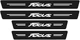 4pcs Car Door Sill Protector Strips Carbon Fiber Threshold Protective Film Kick Plate Cover Sticker for Fo-rd Focus 1 2 3 4 MK1 MK2 MK3 MK4 Car Accessories