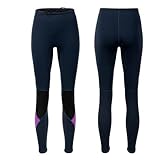 HULIJA thermal swimming pants for women 3mm neoprene trousers for cold water diving surfing beach Dark Blue XXL