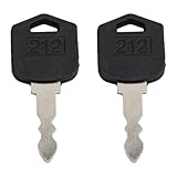 2Pcs Ignition Key 212 D554212 Compatible with Doosan Daewoo Forklift D20S-5 D25 D25S-5 D30S-5 D33S-5 D35 D35C-5 G20E-5 G20P-5 G25 G25E-5 G25P-5 G25P-5 MMC2.4L G30E-5 G30P-5