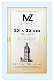 MZ Goods | MDF Picture Frame (25 x 35 CM) 250 x 350 mm Perfect for Art, Certificates & Wall Décor, Ideal for Home & Office, Sturdy MDF Finish with Hanging Hooks [ White ]