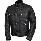 Belstaff Men's Brooklands 2.0 Motorbike Jacket with Protectors Textile Jacket Chopper/Cruiser All-Year Cotton - Black - XXXL