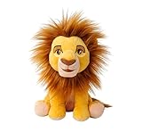 Disney Lion King Mufasa Character 25cm tall, Celebrating 30 Years of The Lion King, cuddly soft toy for kids and adults for birthday and gift or just collect them all