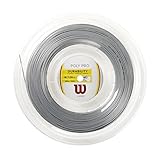 Wilson Poly Pro Tennis String, Polyester, 16, Diameter: 1.3 mm, Silver, 200 m, 1 Roll