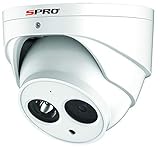 Spro 4MP 2.8mm Lese Turret IP PoE Network CCTV Camera 50m Smart IR with built-in Microphone – White