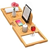 Bath Caddy Tray - Bath Trays for Across The Bath - Expandable Size, Fits Most Bath Tubs