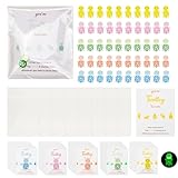 Chovbe 50 Sets You're Turtley Awesome Inspirational Turtle Gift Set - Glow in the Dark Mini Turtles, Greeting Cards, OPP Bags - Good Luck Appreciation Gifts for Teachers, Students, Employees