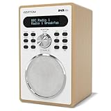 DAB/DAB+ & FM Digital Radio | Simple Controls | Dual Alarms & Sleep Timer | Mains Powered | Bluetooth | USB Device Charging | Perfect for Home, Office or Outdoors | AZATOM Foxton FX2 (Oak)