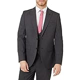 Burton Mens Textured Tailored Suit Jacket (38R) (Charcoal)