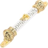 HOMSFOU Mezuzah with Scroll Jewish Mitzvah Door Mezuzah Case Metal Mezuzah Plaque Jewish Hannukah Blessing Religious Hanukkah Decoration