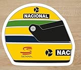 Desconocido Ayrton Senna Helmet Sticker 5.5 x 4.5 cm