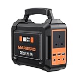 MARBERO Portable Power Station 98Wh Large Battery Pack 100W(150W Peak) Solar Generator Camping Backup with AC Plug Socket with LED Light for Outdoor Adventure RV Trip Home Blackout Emergency