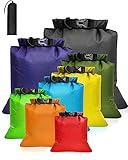 MOXTOYU Dry Bags Waterproof Set 8 Pack, 13L-1.5L Organizer Storage Bags for Camping Outdoor Hiking Fishing Cycling Dry Sack