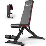 PASYOU Adjustable Weight Bench Press Foldable Workout Bench 700 Pounds Load Flat Incline/Decline Strength Training Benches, Sit Up Exercise Bench for Home and Gym,PA400