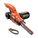 BLACK+DECKER 350W, 13mm File Sander with 3 Sanding Belts & Dust Collection System, KA900E-GB